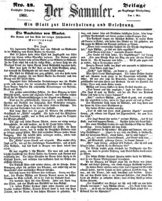 Der Sammler (Augsburger Abendzeitung) Mittwoch 1. Mai 1861