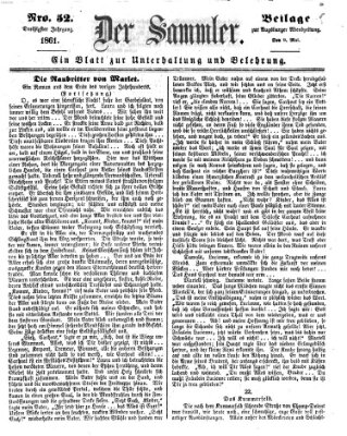 Der Sammler (Augsburger Abendzeitung) Donnerstag 9. Mai 1861