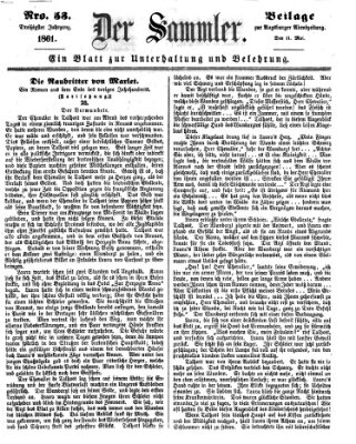 Der Sammler (Augsburger Abendzeitung) Samstag 11. Mai 1861