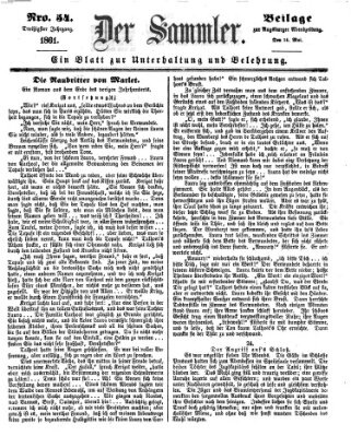 Der Sammler (Augsburger Abendzeitung) Dienstag 14. Mai 1861