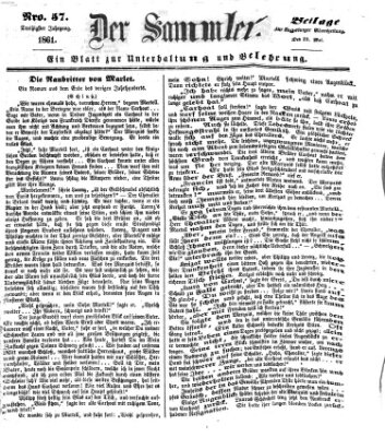 Der Sammler (Augsburger Abendzeitung) Donnerstag 23. Mai 1861