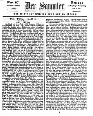 Der Sammler (Augsburger Abendzeitung) Dienstag 18. Juni 1861