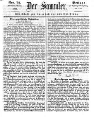 Der Sammler (Augsburger Abendzeitung) Dienstag 2. Juli 1861