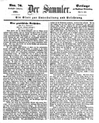 Der Sammler (Augsburger Abendzeitung) Donnerstag 11. Juli 1861