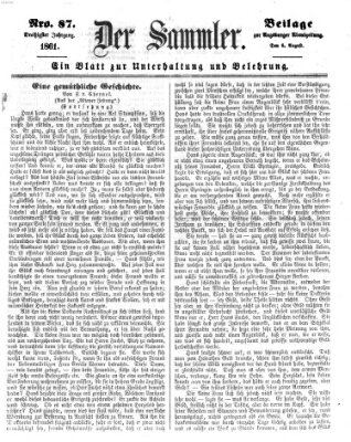 Der Sammler (Augsburger Abendzeitung) Dienstag 6. August 1861