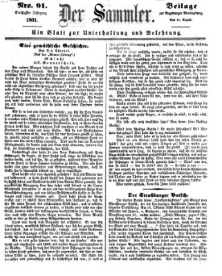 Der Sammler (Augsburger Abendzeitung) Donnerstag 15. August 1861