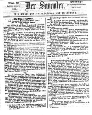 Der Sammler (Augsburger Abendzeitung) Samstag 31. August 1861