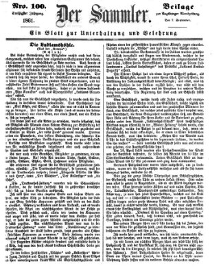 Der Sammler (Augsburger Abendzeitung) Samstag 7. September 1861