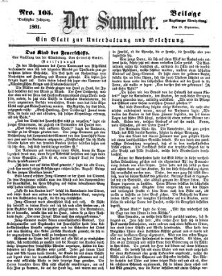 Der Sammler (Augsburger Abendzeitung) Donnerstag 19. September 1861