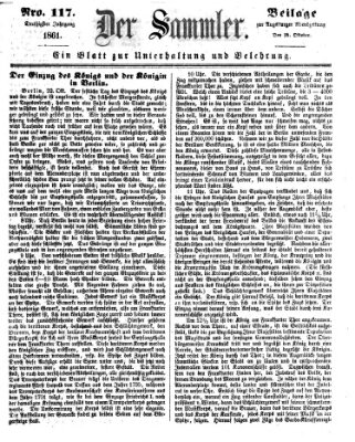 Der Sammler (Augsburger Abendzeitung) Freitag 25. Oktober 1861