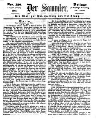 Der Sammler (Augsburger Abendzeitung) Samstag 2. November 1861