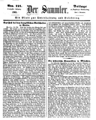 Der Sammler (Augsburger Abendzeitung) Dienstag 5. November 1861