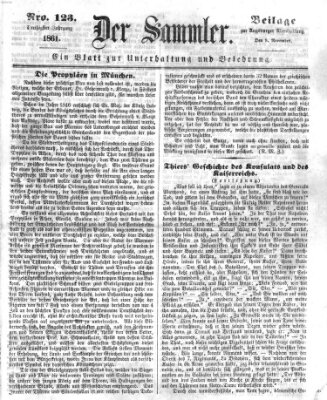 Der Sammler (Augsburger Abendzeitung) Samstag 9. November 1861