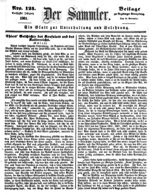 Der Sammler (Augsburger Abendzeitung) Dienstag 12. November 1861