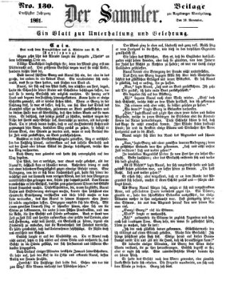 Der Sammler (Augsburger Abendzeitung) Dienstag 26. November 1861