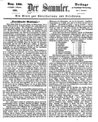 Der Sammler (Augsburger Abendzeitung) Samstag 7. Dezember 1861