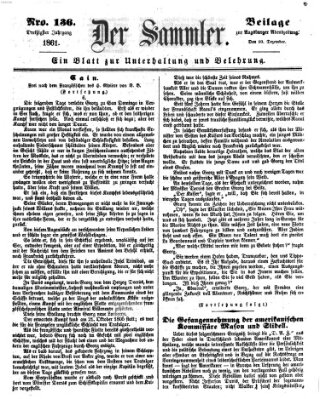 Der Sammler (Augsburger Abendzeitung) Dienstag 10. Dezember 1861