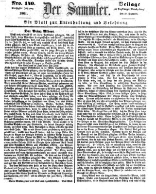 Der Sammler (Augsburger Abendzeitung) Donnerstag 19. Dezember 1861