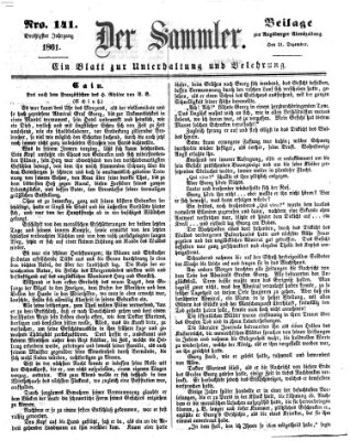 Der Sammler (Augsburger Abendzeitung) Samstag 21. Dezember 1861