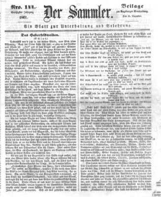 Der Sammler (Augsburger Abendzeitung) Dienstag 31. Dezember 1861