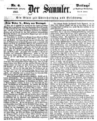 Der Sammler (Augsburger Abendzeitung) Dienstag 14. Januar 1862