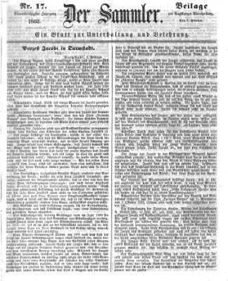 Der Sammler (Augsburger Abendzeitung) Freitag 7. Februar 1862