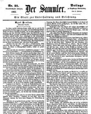 Der Sammler (Augsburger Abendzeitung) Samstag 15. Februar 1862