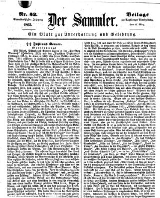 Der Sammler (Augsburger Abendzeitung) Donnerstag 13. März 1862