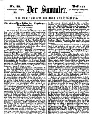 Der Sammler (Augsburger Abendzeitung) Samstag 5. April 1862