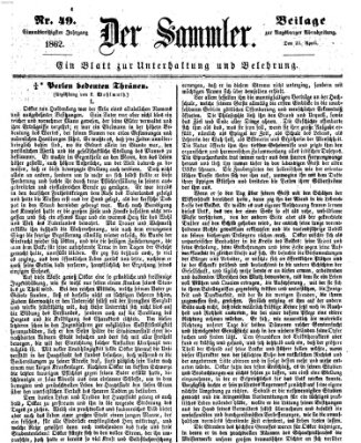 Der Sammler (Augsburger Abendzeitung) Mittwoch 23. April 1862