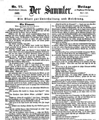 Der Sammler (Augsburger Abendzeitung) Donnerstag 3. Juli 1862