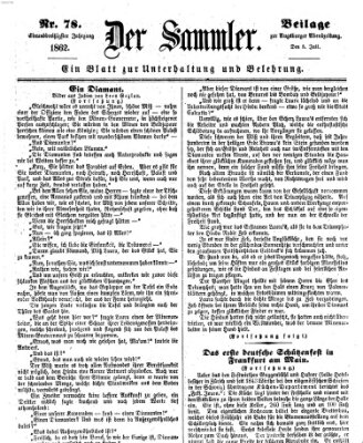 Der Sammler (Augsburger Abendzeitung) Samstag 5. Juli 1862