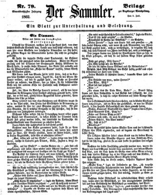 Der Sammler (Augsburger Abendzeitung) Dienstag 8. Juli 1862