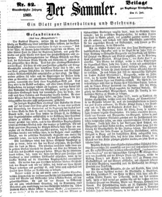 Der Sammler (Augsburger Abendzeitung) Donnerstag 17. Juli 1862