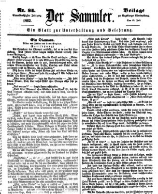 Der Sammler (Augsburger Abendzeitung) Samstag 19. Juli 1862