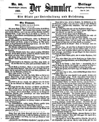 Der Sammler (Augsburger Abendzeitung) Donnerstag 24. Juli 1862