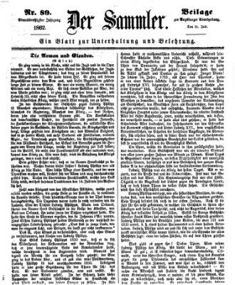 Der Sammler (Augsburger Abendzeitung) Donnerstag 31. Juli 1862