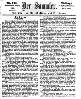 Der Sammler (Augsburger Abendzeitung) Samstag 25. Oktober 1862