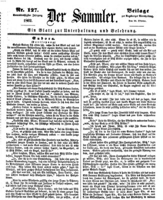 Der Sammler (Augsburger Abendzeitung) Donnerstag 30. Oktober 1862