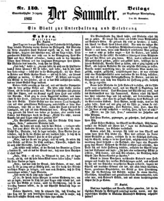 Der Sammler (Augsburger Abendzeitung) Samstag 29. November 1862