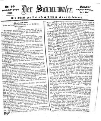 Der Sammler (Augsburger Abendzeitung) Donnerstag 30. April 1863