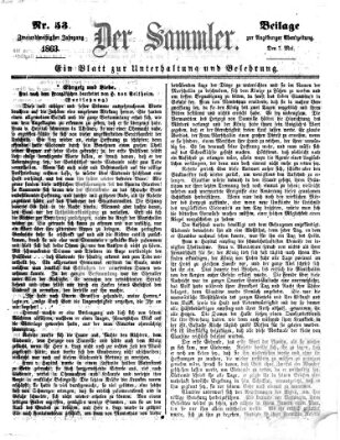 Der Sammler (Augsburger Abendzeitung) Donnerstag 7. Mai 1863