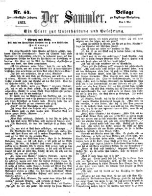 Der Sammler (Augsburger Abendzeitung) Samstag 9. Mai 1863