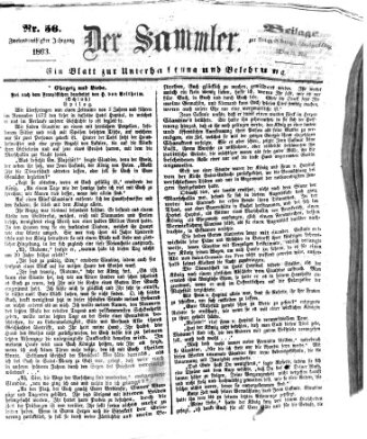 Der Sammler (Augsburger Abendzeitung) Freitag 15. Mai 1863