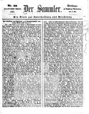 Der Sammler (Augsburger Abendzeitung) Dienstag 19. Mai 1863