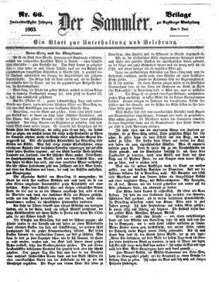 Der Sammler (Augsburger Abendzeitung) Dienstag 9. Juni 1863