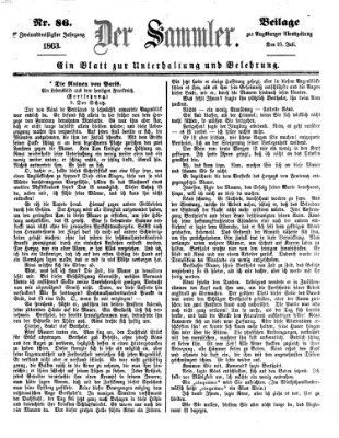 Der Sammler (Augsburger Abendzeitung) Samstag 25. Juli 1863