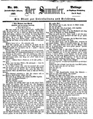 Der Sammler (Augsburger Abendzeitung) Dienstag 25. August 1863