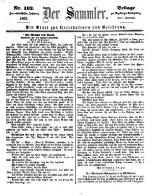 Der Sammler (Augsburger Abendzeitung) Dienstag 1. September 1863