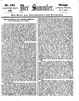 Der Sammler (Augsburger Abendzeitung) Dienstag 13. Oktober 1863